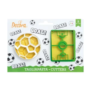 Set van 2 koekjesuitstekers Voetbal & Voetbalveld
